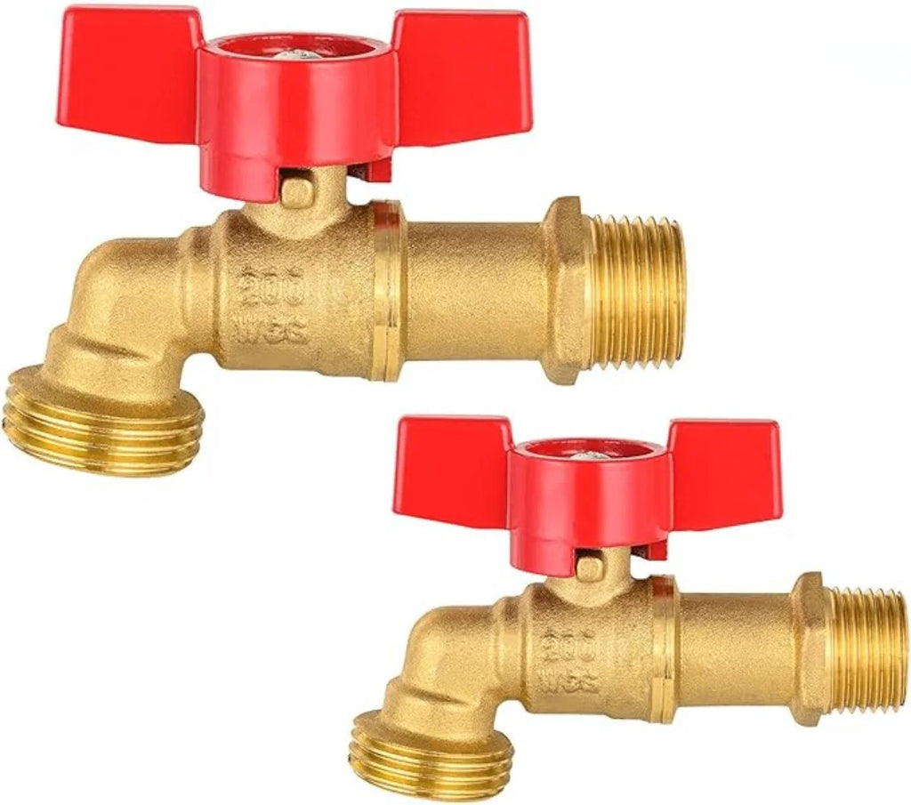 Brass Ball Valve for Water Tank Rain Barrel with Bulkhead Fitting 1/2in Female 3/4in Male Thread Quarter Turn Spigot Oasis Select