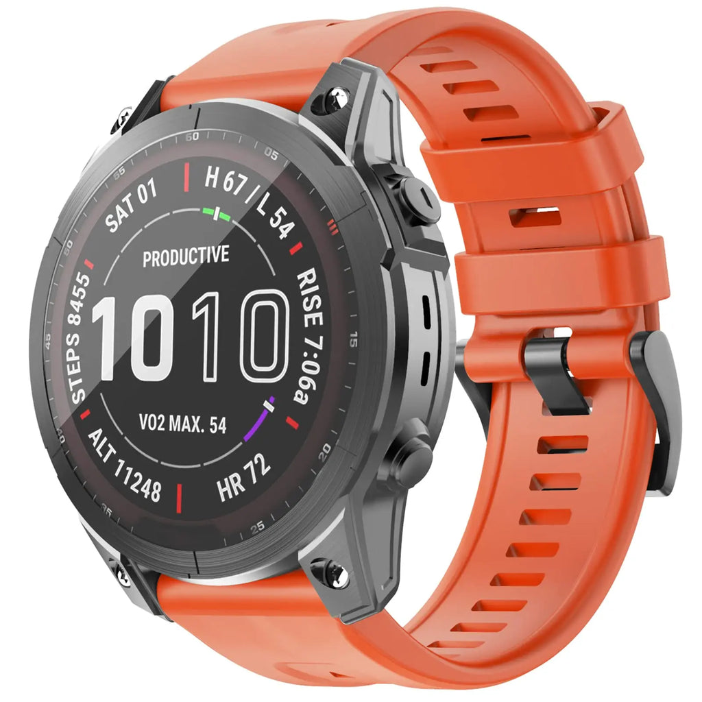 Silicone Watch Band for Garmin Fenix 7X 6X 5X – 22mm & 26mm Smartwatch Band Oasis Select