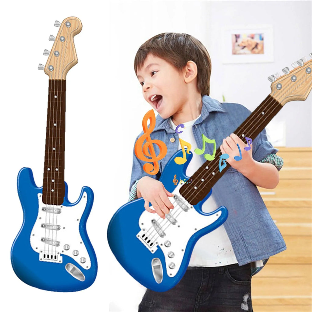17" Kids Electric Guitar Toy – 4 String Musical Instrument Kids Guitar Toy Oasis Select Blue One Size
