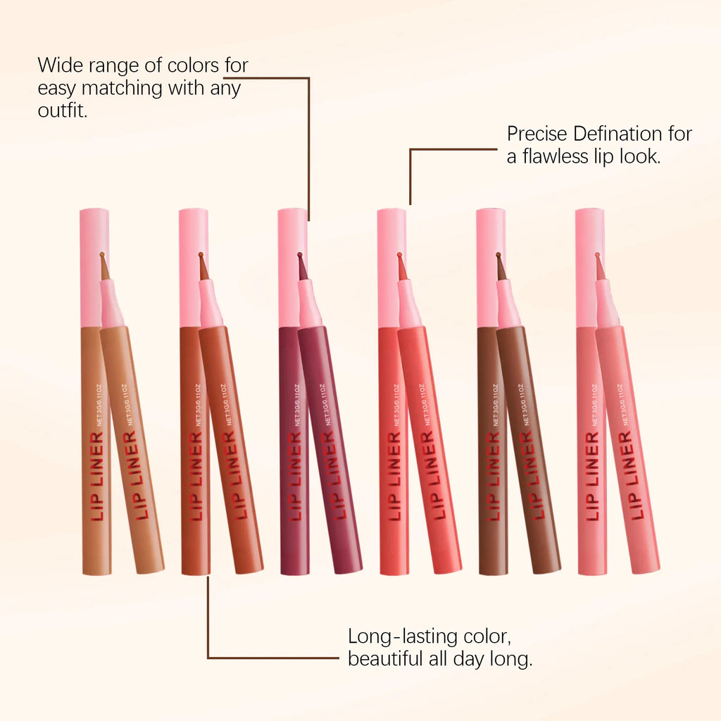 Waterproof Multi-Color Lip Liner Pencil – Moisturizing & Long-Lasting Lip Liner Pencil Oasis Select
