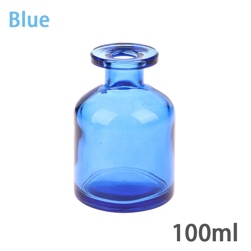 100ml Fragrance Empty Bottles can use Rattan Sticks Purifying Air Aroma Diffuser Set Essential Oil Bottles for Room Office Oasis Select Blue