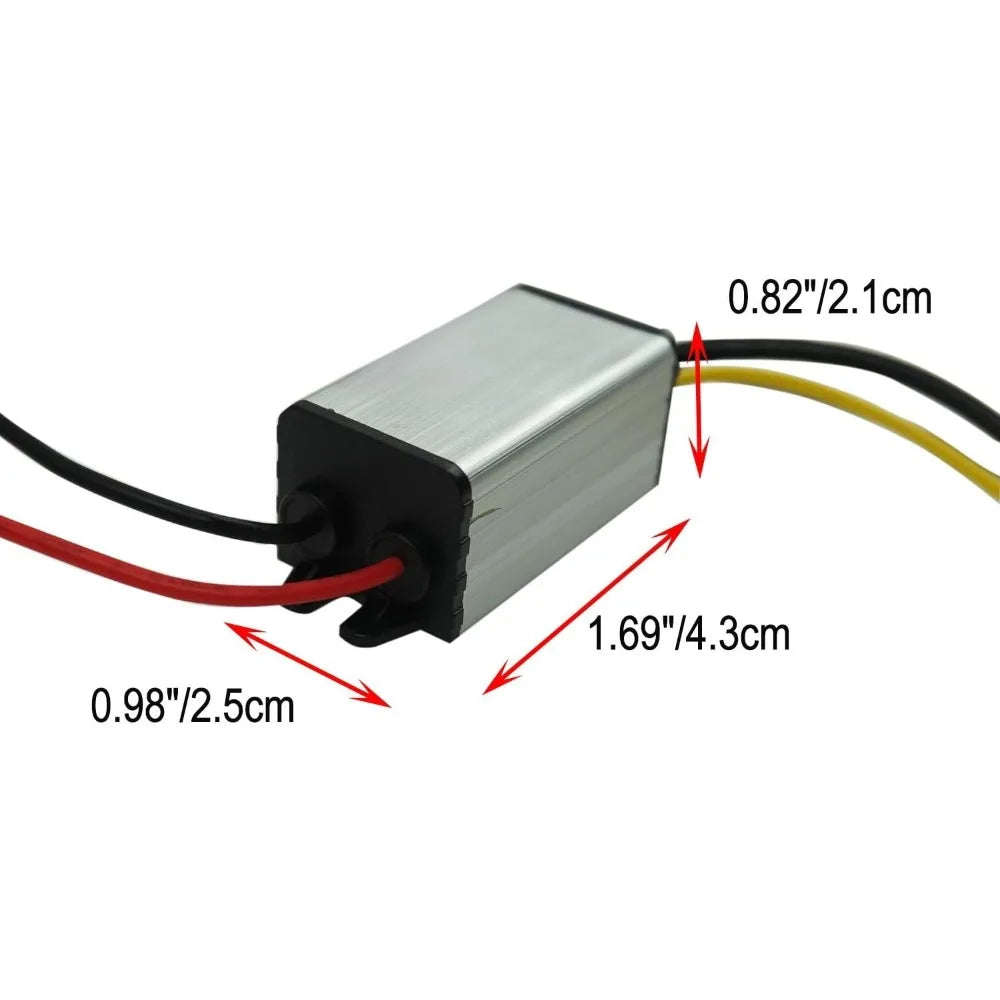 DC/DC Converter Regulator 12V To 6V 6A IP68 Waterproof High Efficiency 5 Safety Protections Fits 6V Appliances Aluminum Shell Oasis Select