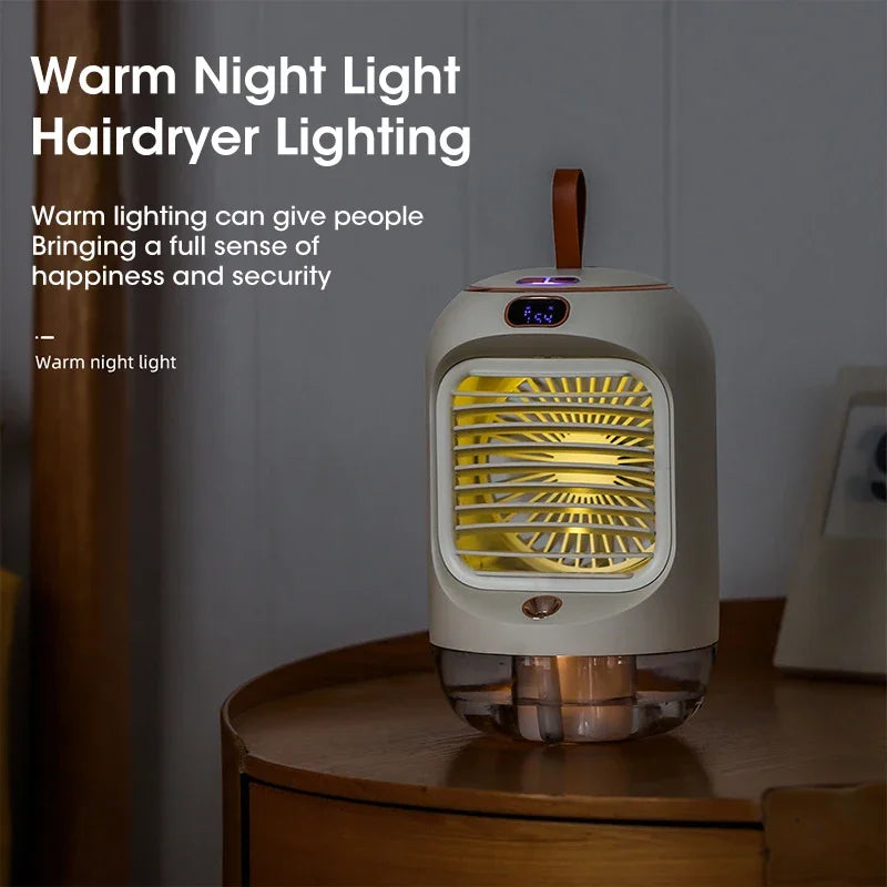 URGGU Mini Desktop Humidifier Fan with Night Light | USB