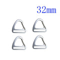 4pcs 25/32/38mm Aluminum Alloy Carabiner Triangle Clip Hook For Kayak Chair Webbing Strap Backpack Hanging Hardware Oasis Select silver4pcs32mm