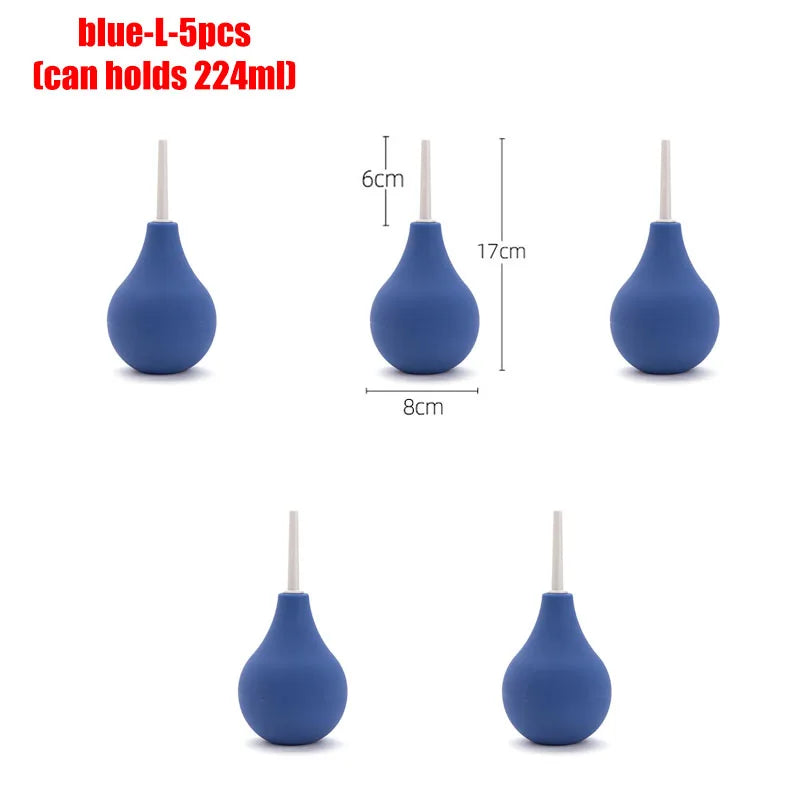 Enema multiple sizes personal care bidet penetration anal douche bathroom accessories toilet shower WC hygienic bidets parts Oasis Select blue-L-5pcs