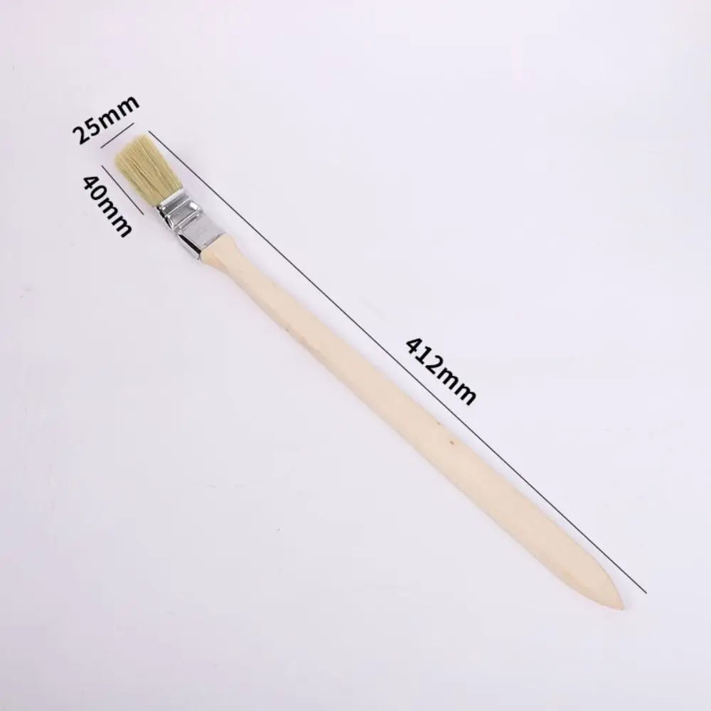 Long Handle Elbow Marine Paint Brush Solid Wood Handle Mixed Pig Mane Hair Elbow Paint Brush Cleaning Tool Wall Painting Oasis Select style 1