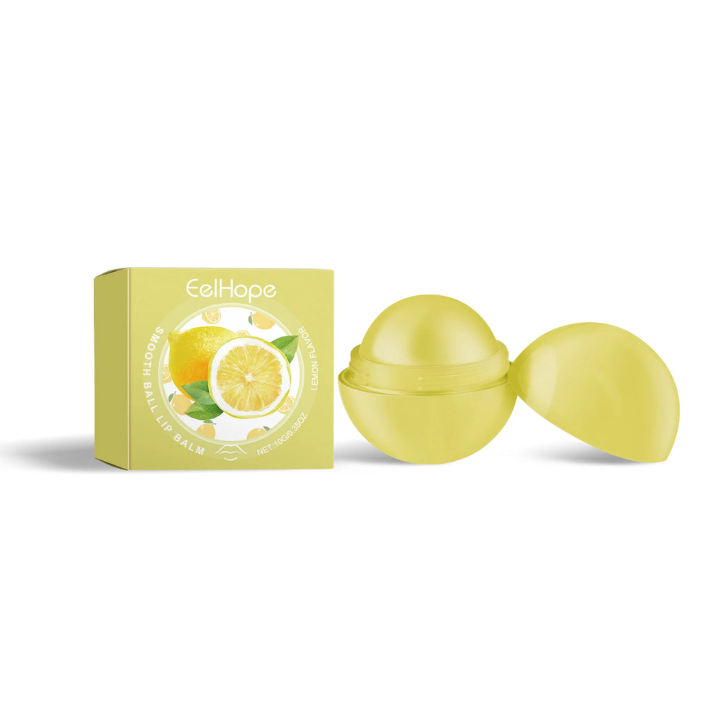 Eelhope Fruity Lip Balm Flavor Smooth Ball Lip Balm Deep Moisturizing Non Greasy Safe for Sensitive Skin Lip Care All Seasons Oasis Select Lemon