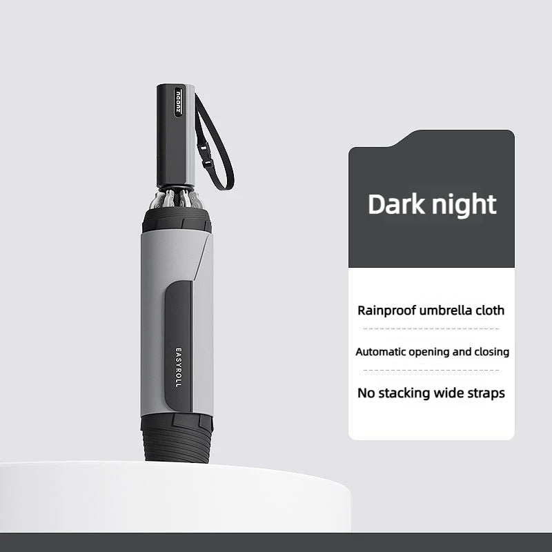 1pcs Automatic Tri Fold Reverse Umbrella Double Windproof Folding Umbrella for Daily Use Rain and Rain Umbrella Oasis Select Black Aluminum 8K