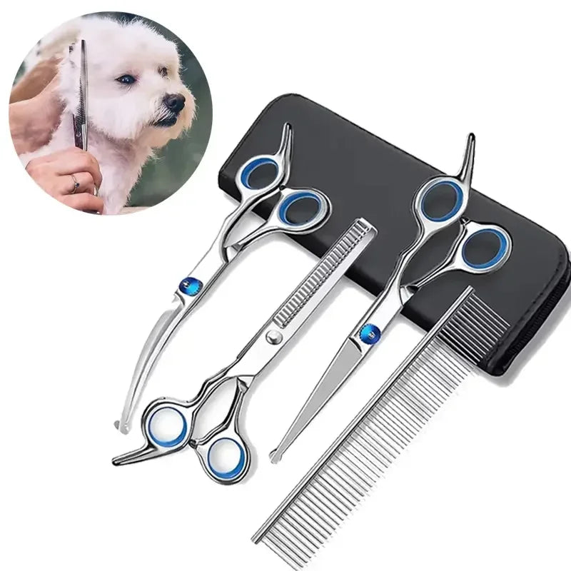 Pet Safe Scissors - Ambidextrous Stainless Steel Dog Grooming Shears with Safe, Round Head for Precision Trimming Oasis Select