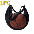 Anti-Tear Mesh Durable Single Ball Bag Fits Size 7 Basketball Soccer Volleyball Crossbody Carrier With Adjustable Strap & Zipper Oasis Select 1PC
