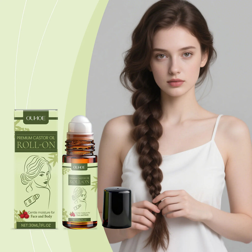 Soothing Skin Castor Oil Roll-On Essential Oil Nourishing Hydrating Softening Comfortable Moisturization Roll-On Essential Oil Oasis Select