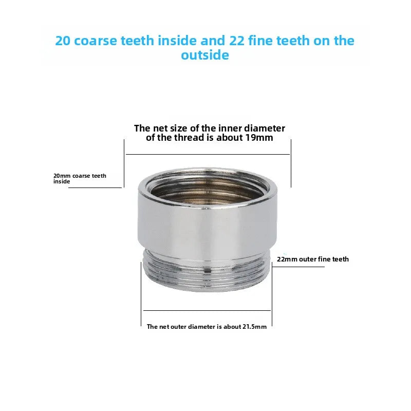 Faucet Adapter 22 Turn 16 18 20 22 24 26 28 30 32mm Internal and External Fine Tooth Faucet Conversion Thread Accessories Oasis Select R