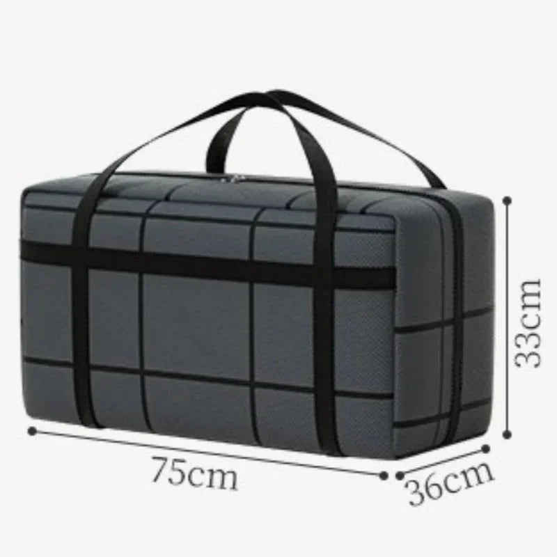 1-4Pcs Large Capacity Clothes Quilt Storage Bag Thickened Moving Storage Bag Portable Handheld Dustproof Luggage Bag Oasis Select Black-L-1PC