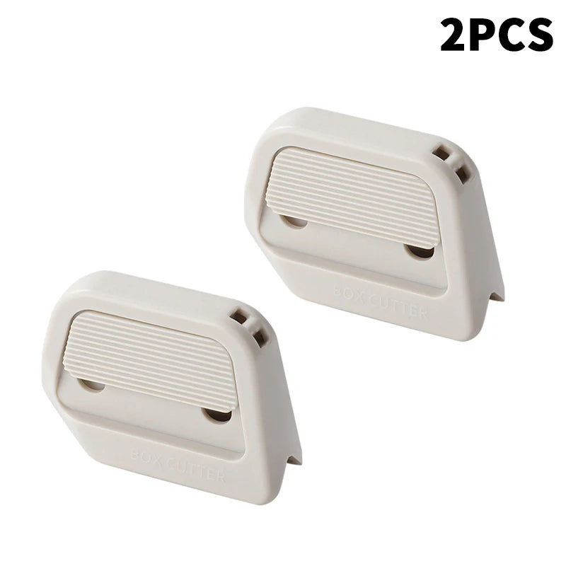 2PCS Automatic Retractable Box Cutter Ceramic Blade Magnetic Safety Portable Opening Tool For Home Offices Warehouses Logistics Oasis Select A2