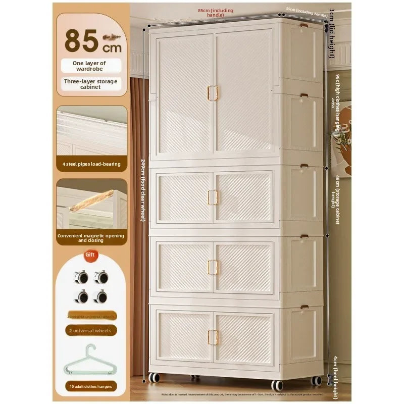 Multi-functional Wardrobe Baby Baby Storage Cabinet Children's Wardrobe Storage Box Organizing Box Household Snacks Toy Locker Oasis Select 85-E