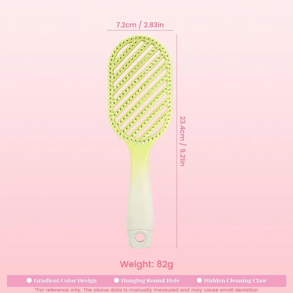 Hollow Out Detangling Hair Brush – Scalp Massage Comb Dry & Wet