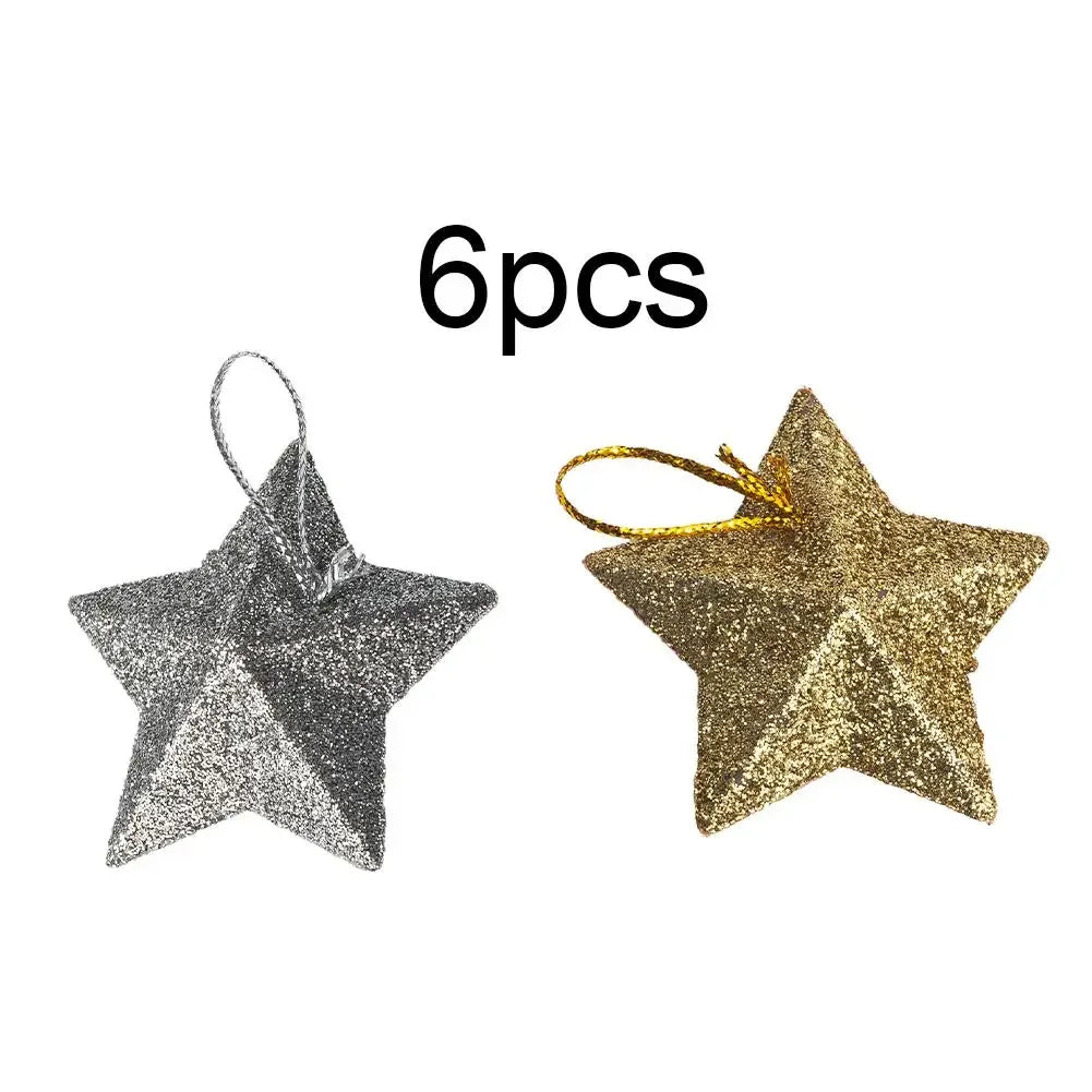 Christmas Tree Hanging Ornaments with Star and Pentagram Pendant Styles for Party Decoration and Seasonal Home Use Oasis Select