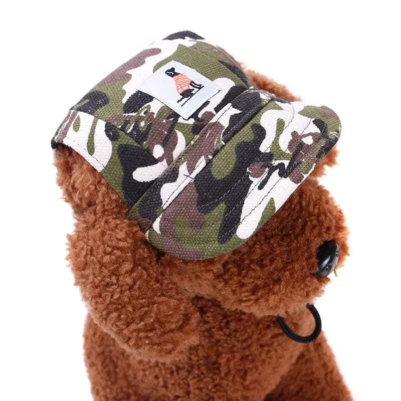 Dog Baseball Cap Hat with Neck Strap Adjustable Comfortable Ear Holes for Small Medium Large Dogs in Ourdoor Sun Protection Oasis Select