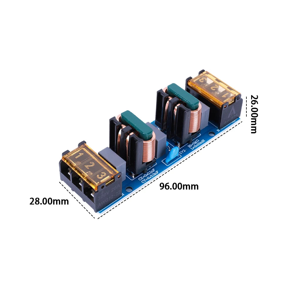 25A Two-Stage EMI Power Filter Module for Power Amplifiers EMI Filter Module Oasis Select