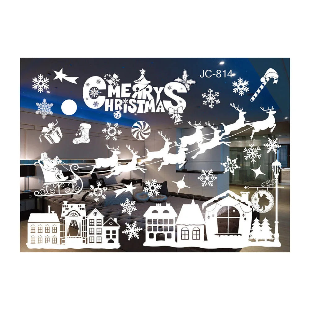 Christmas Window Clings – Snowflake & Reindeer Static Decals Window Clings Oasis Select B