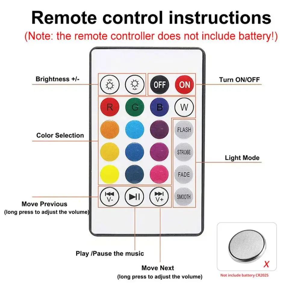 E27 Bluetooth Speaker Bulb RGBW LED Disco Light + Remote Bluetooth Speaker Bulb Oasis Select