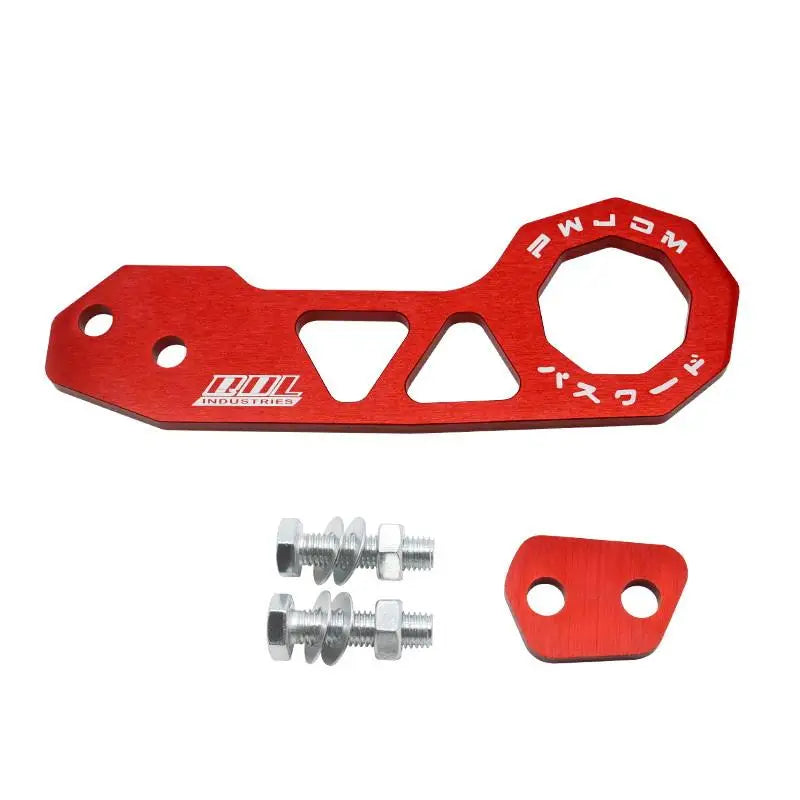 1 Set Universal Aluminum Alloy Rear Tow Hook Racing Rear Tow Hook Rhombic Towbar Towing Tools For Civic Fit Jazz Gk5 Oasis Select Red