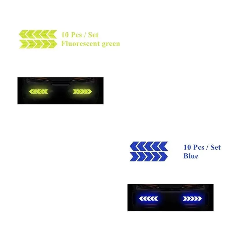 1/2/3set Car Bumper Reflective Safety Strip Stickers Car Arrow Reflective Sticker Reflective Warning Safety Tape Oasis Select Mix-2set 2