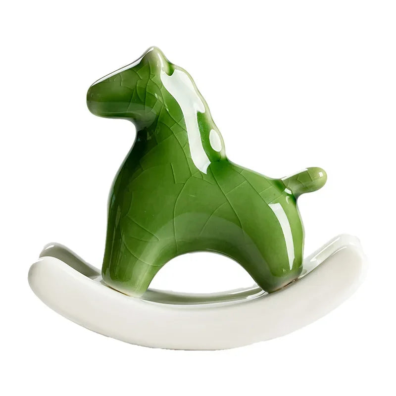 Ceramic Pendant Bridle Path Successful Creative Rocking Horse Home Tea Pet Desktop Pendant Decoration Home Decor Oasis Select