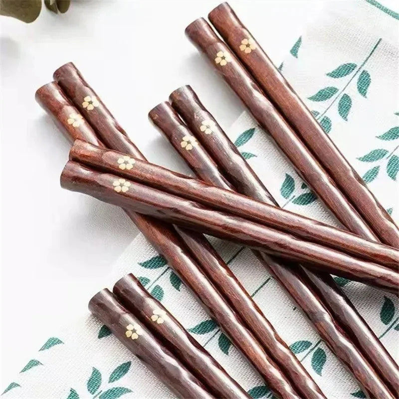 Natural Wooden Reusable Chopsticks Eco Friendly Durable Japanese Style Sushi Household Dining Tableware Oasis Select