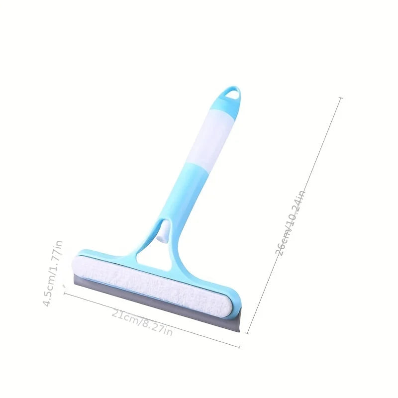 3-in-1 Glass Cleaning Tool for Home Bathroom Mirror and Windows, Water Wiper Squeegee for Shower and Glass Surfaces Oasis Select