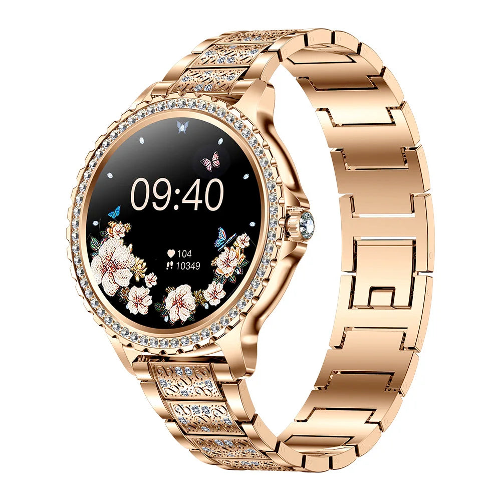 Blue Tooth Call Woman Smart Watches Lady Sports Fitness Bracelet Waterproof Body Temperature Smartwatch For Android IOS Oasis Select GDGD3M-CU