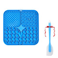 Silicone Pet Slow Feeding Mat With Suction Cups Dog Licking Plate Slow Feeding Mat Fun Feeding Tool Prevent Fast Eating Supplies Oasis Select Blue