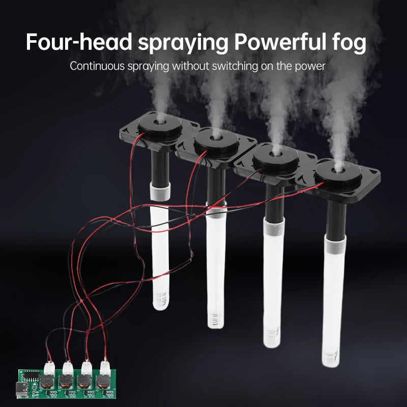 DC 5V Switchable Four Spray Humidifier Module Atomization Control Board DIY Ultrasonic Atomizer TYPE - C Interface Oasis Select