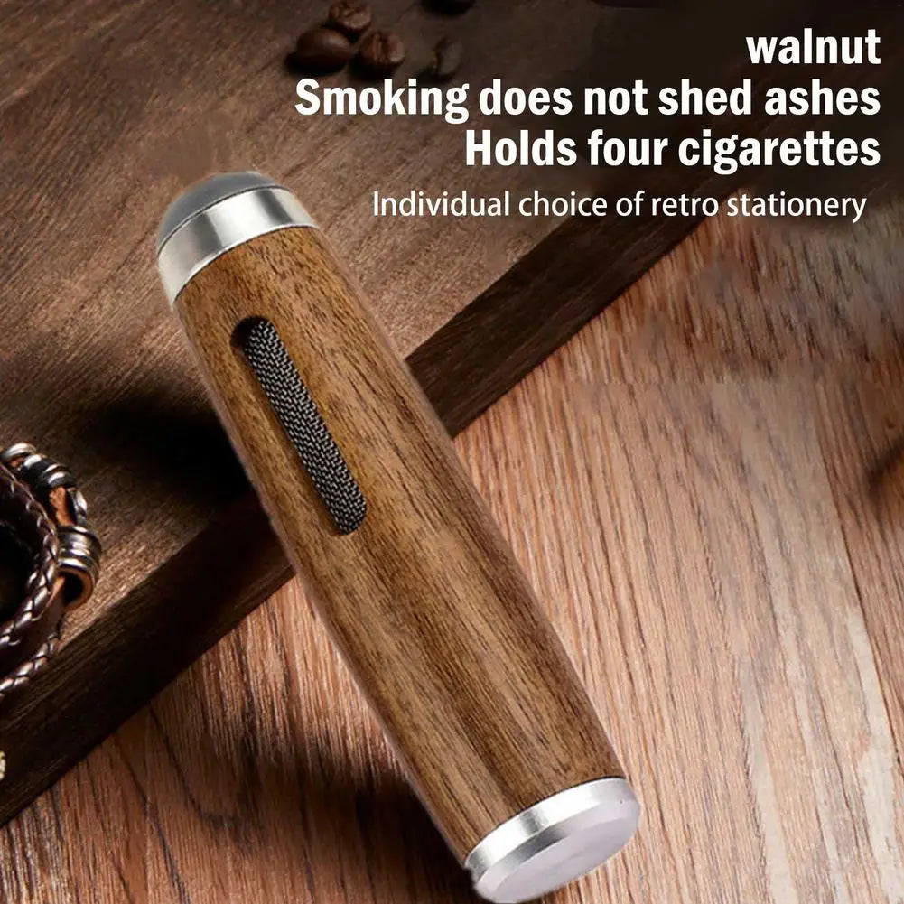 Mini Walnut Car Ashtray – Ashless Cigarette Holder | Portable Car Ashtray Oasis Select
