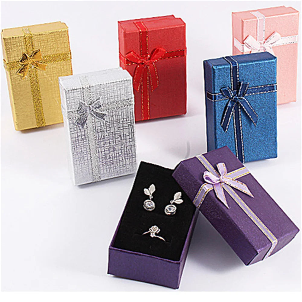 Jewelry Box For Engagement Ring Earrings Necklace Bracelet Bowknot Box Earrings Bracelets Boxes Shape Gift Packing Party Supply Oasis Select