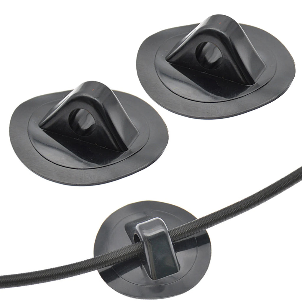 2 Pcs Inflatable Boat Safety Rope Buckle PVC Awning Buckle Anchor Rope Buckle 2X Black Grommets Durable Camping Accessories Oasis Select