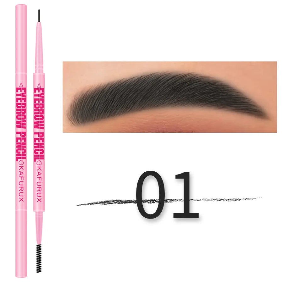 KAFURUX Ultra-Fine Waterproof Eyebrow Pencil – 6 Colors & Brush