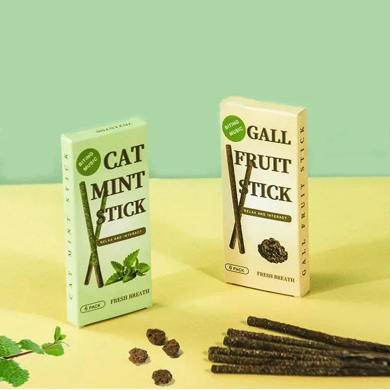 1/2/3/4box Natural Cat Stick Mint Caught Bite Excited Rods Silvervine For Cat Teeth Cleaning Treating Pet Supply Cat Supplies Oasis Select