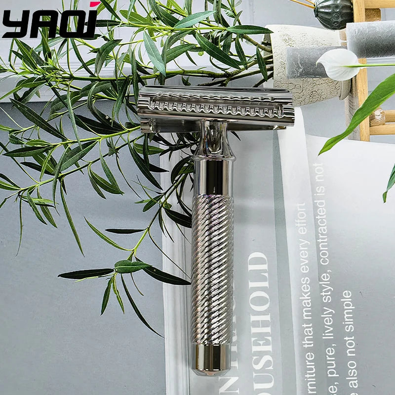 Slant 37 Stainless Steel Safety Razor – Men's Professional Shave