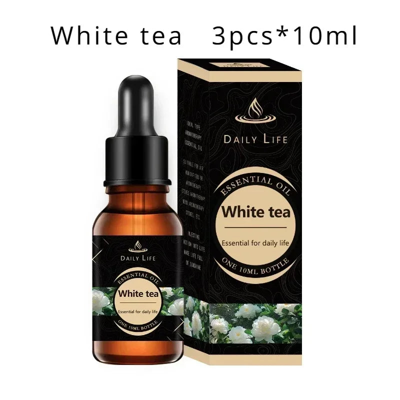 Water Soluble Aromatherapy Essential Oil Lavender Rose 10ML*3pcs for Humidifier Gypsum Expansion Stone Special Essential Oil Oasis Select White tea 10ml
