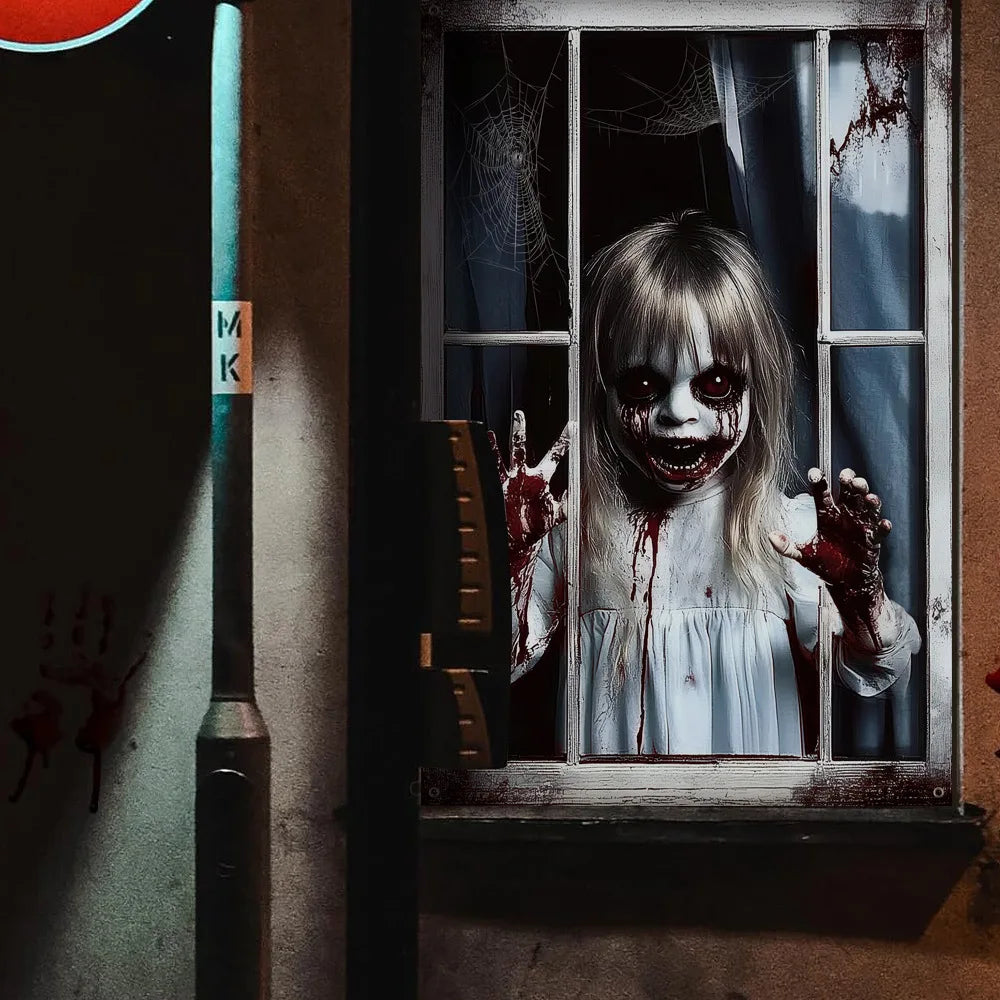 New Halloween Horror Eye Character False Window Decoration Holiday Window Costume Decoration Oasis Select