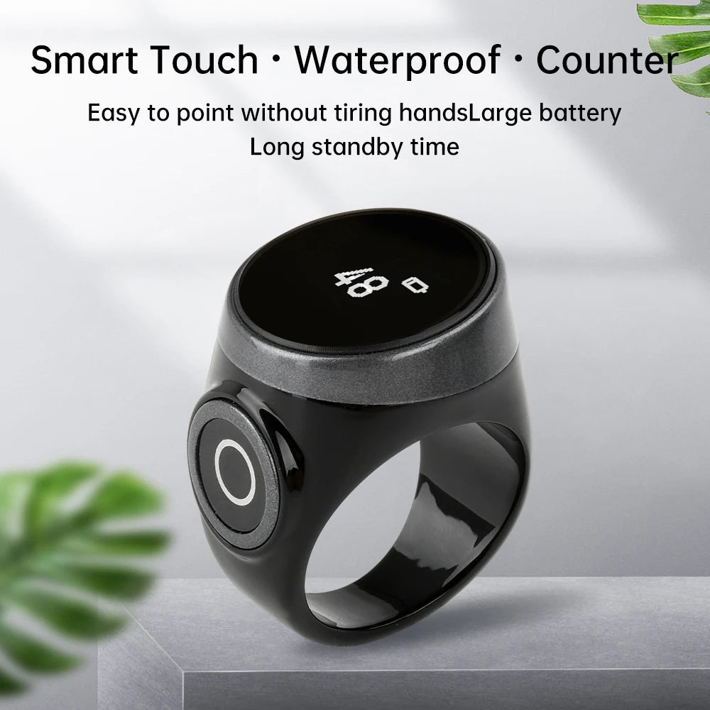 Smart Rechargeable Digital Counter Electronic Type-c Finger Counter Button 18/20/22mm Finger Ring Prayer Time Oasis Select