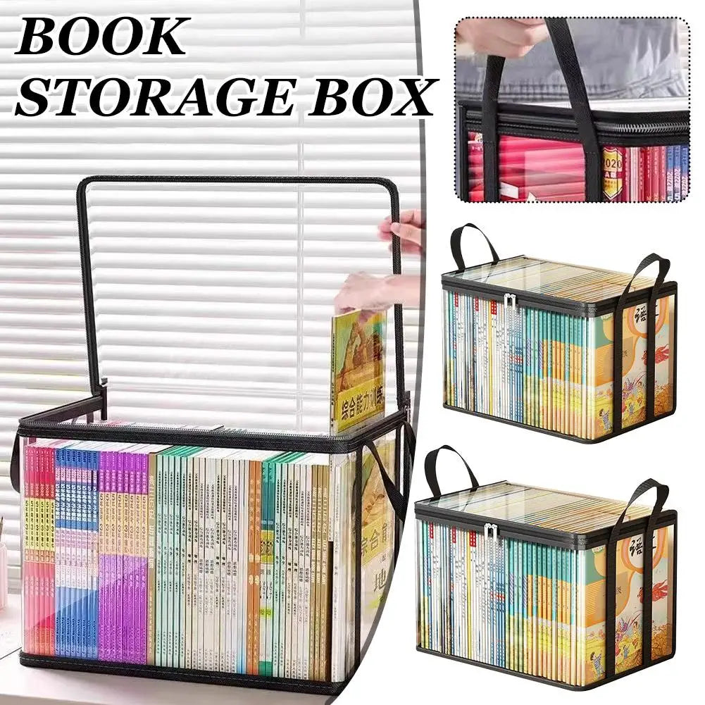 Transparent PVC Storage Box – Dustproof Organizer with Handle