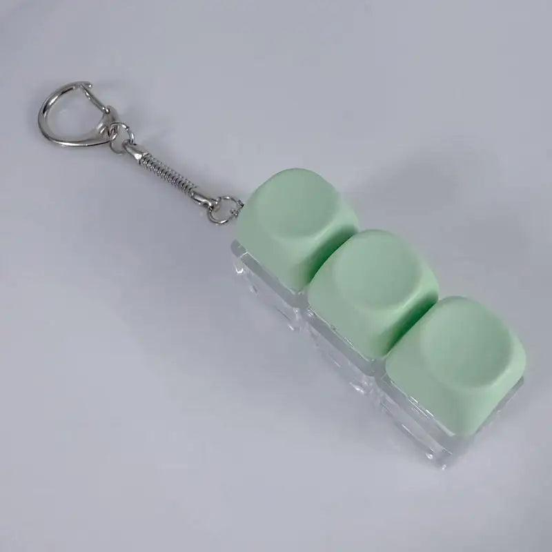 LED Keycap Keychain | 4-Key Macaron DIY Fidget Toy