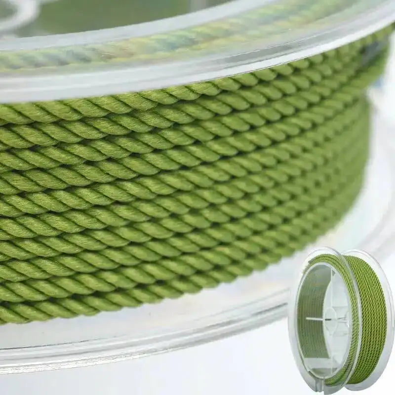 1mm 45m Silk Thread Milan Braided Cord DIY Jewelry Accessories Jewelry Making Supplies Twine Beading Threads HandCrafts Rope Oasis Select Green Vegetation 1mm 15m