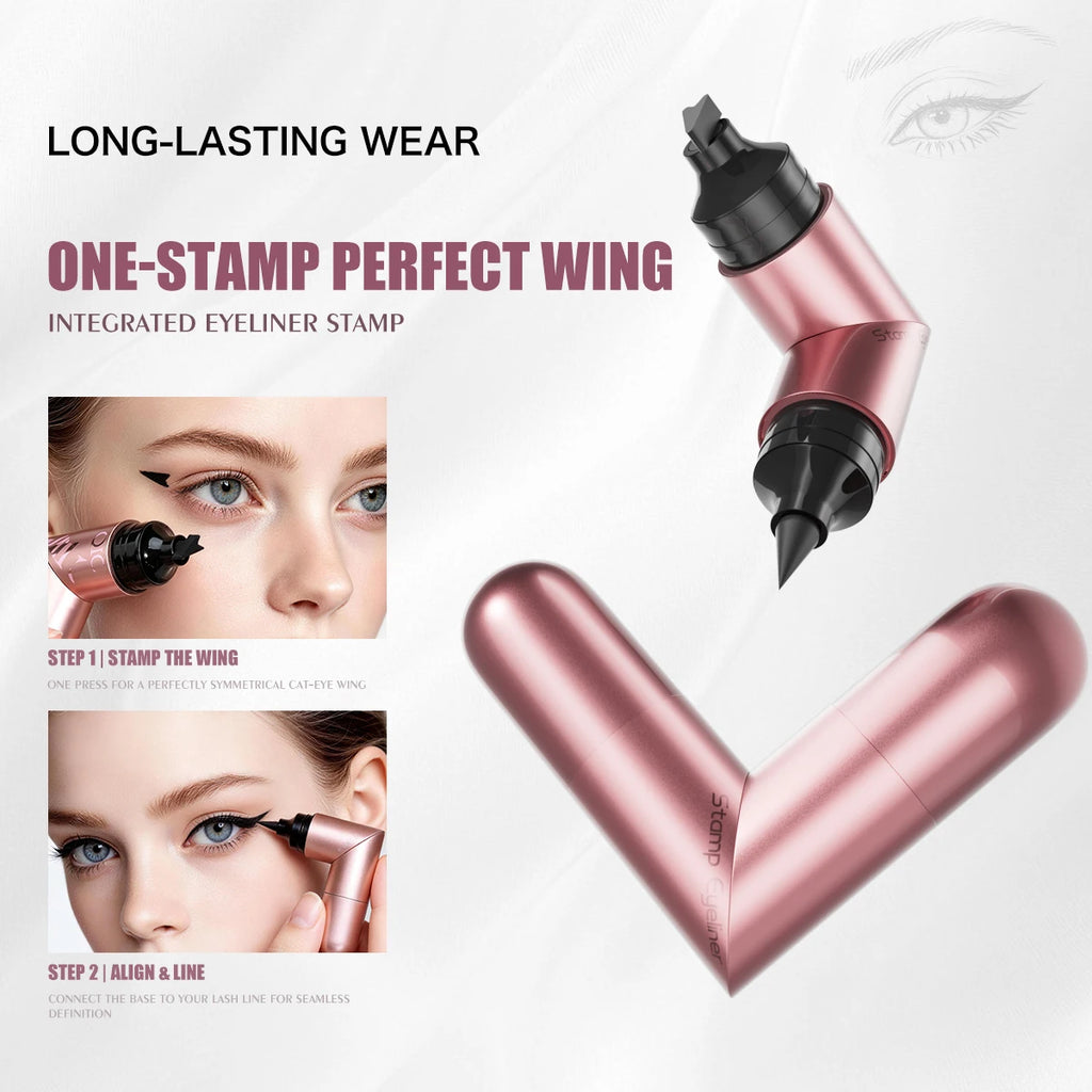 QIC 2-in-1 Stamp & Liquid Eyeliner – Waterproof, Quick Dry