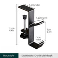 1pcs Metal Desk Clamp Bag Holder Adjustable Handbag Hanger Hook Portable Space Saving Backpack Organizer for Office Oasis Select black 1Color