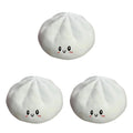 Large Dumpling Dough Squeeze Ball Plush Squishy Toy Fidget Sensory Play Design Suitable For Desktop Home Decor Stress Venting Oasis Select 3PCS White