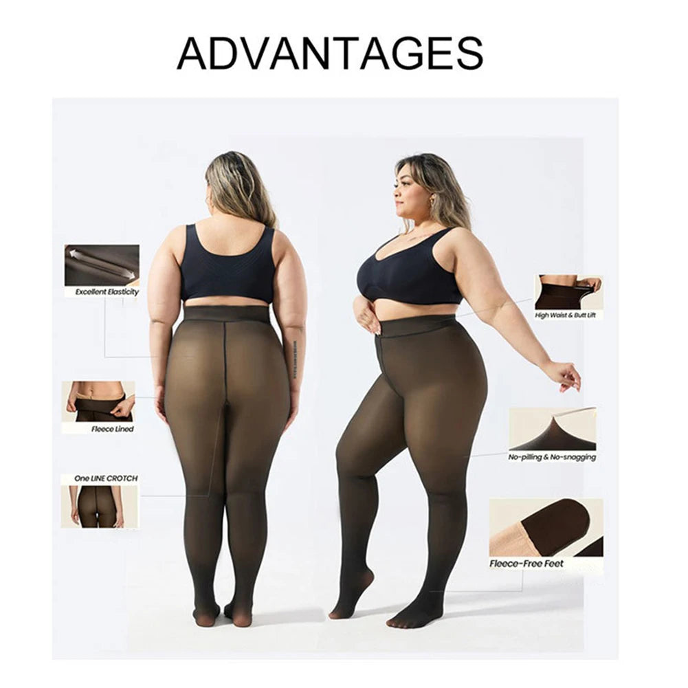 Women's Fleece Lined Thermal Leggings – Warm Winter Tights