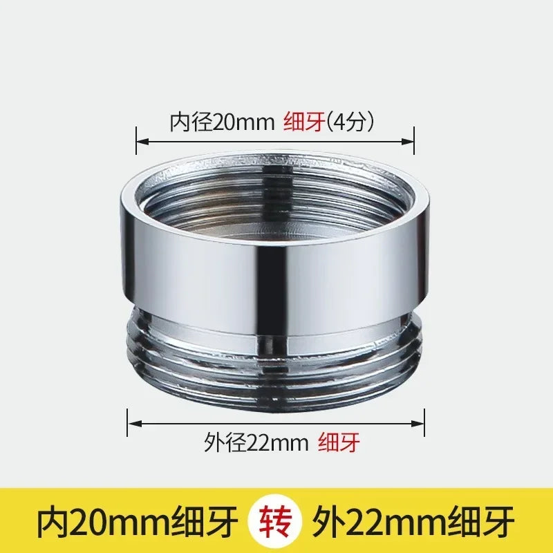 Brass Silver Water Faucet Coupler 1/2 To M16 M18 M20 M22 M24 M28 Thread Connector Fittings For Bubbler Kitchen And Bathroom Oasis Select N20W22